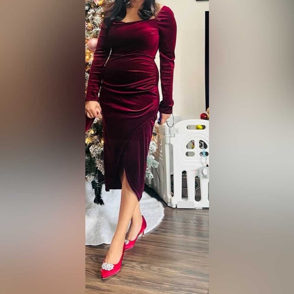 Holiday dress burgundy